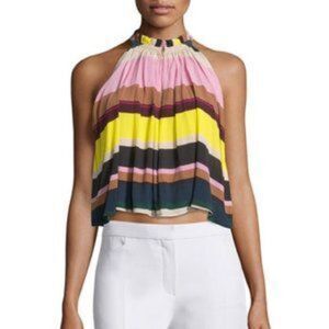 Apiece Apart Olivera multi color silk blouse size 6